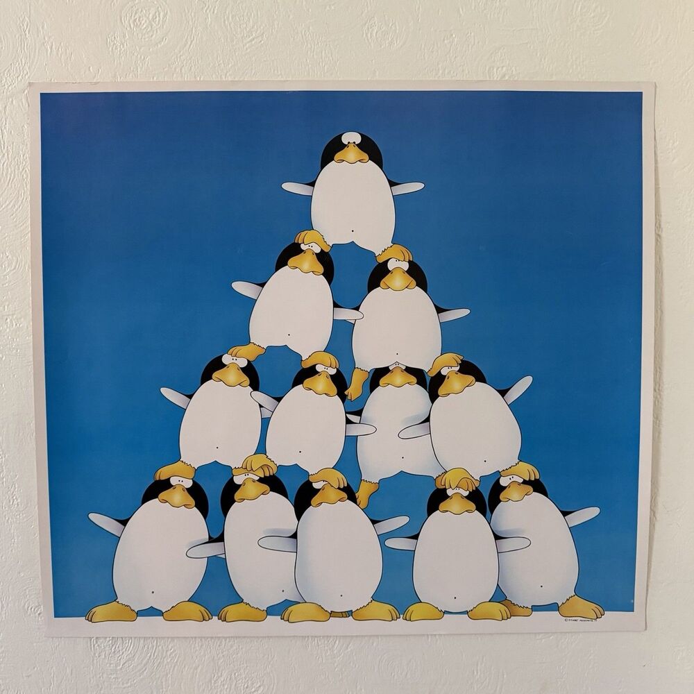 1977 Stewart Moskowitz The Corporation Penguin Vintage Poster Print 25x28โ